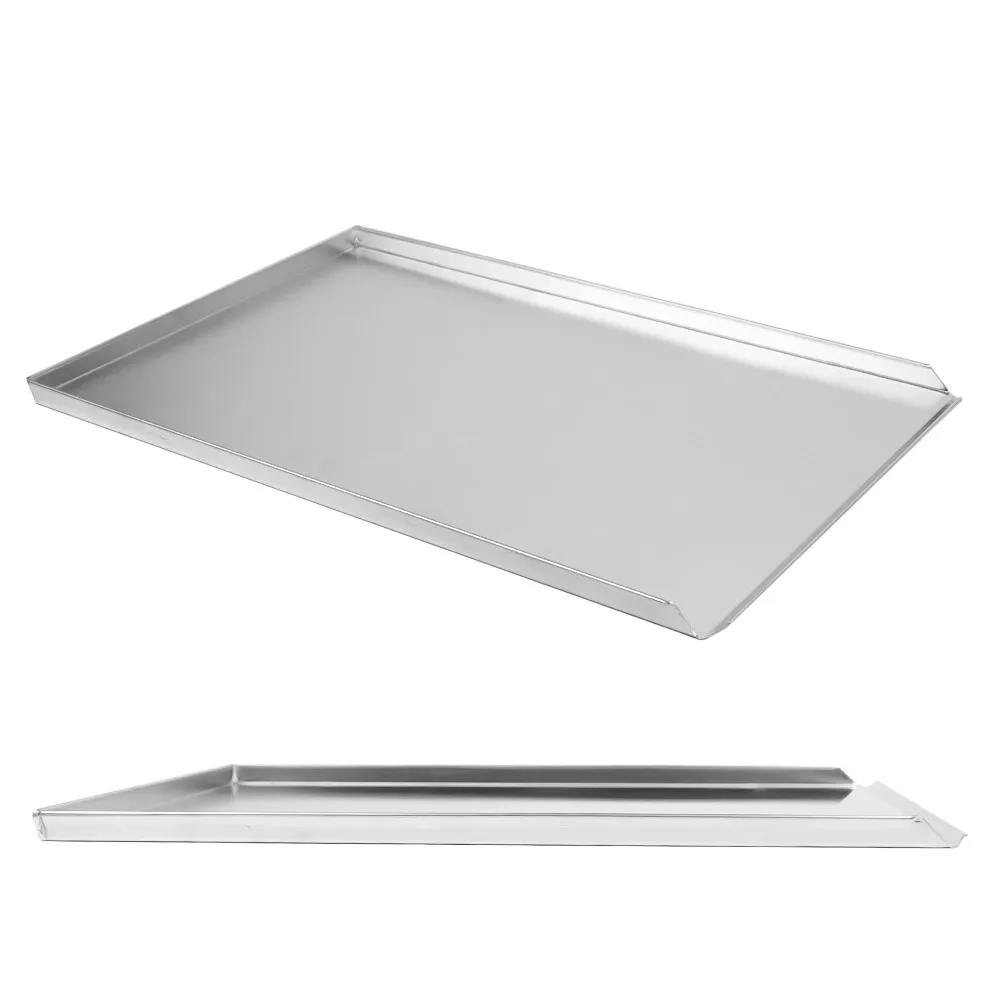 Aluminium tray with 3 lipping edges 600x400