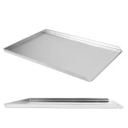 Aluminium tray with 3 lipping edges 600x400