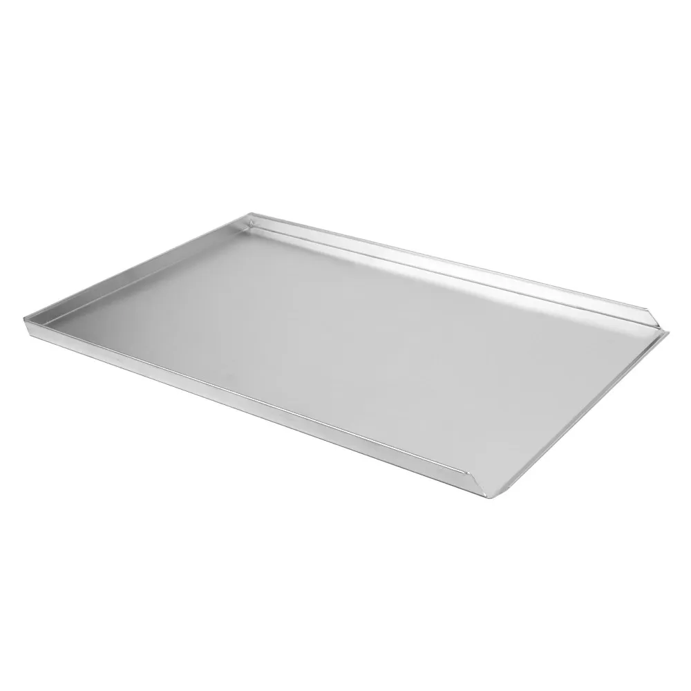 Aluminium tray with 3 lipping edges 600x400