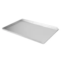 Aluminium tray with 3 lipping edges 600x400