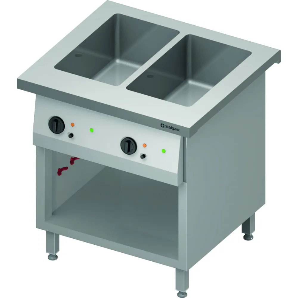 Cold chafing dish 2 GN1/1 with separator and a shelf