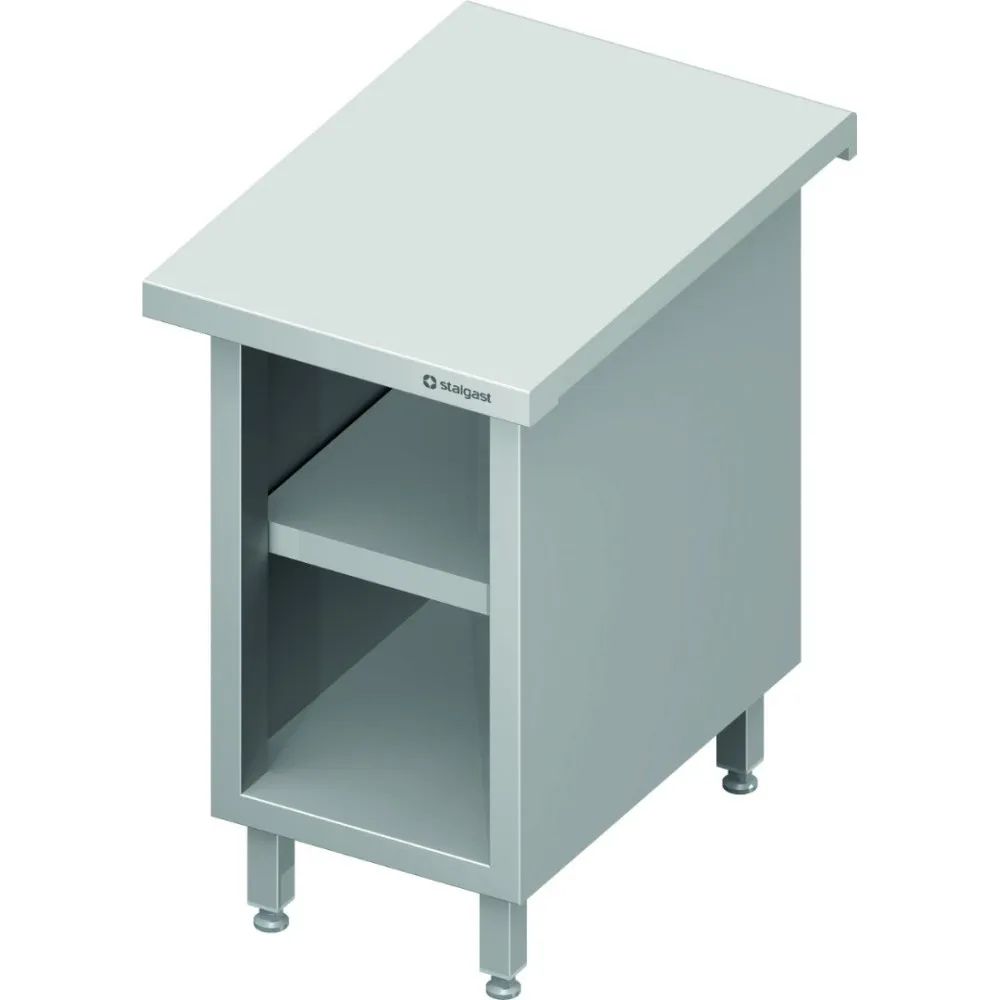 Neutral stand with 2 shelves 600