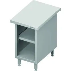 Neutral stand with 2 shelves 600