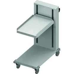 Trolley with height adjustable platform
