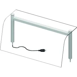 Neutral display (curved glass) with LED 790 mm