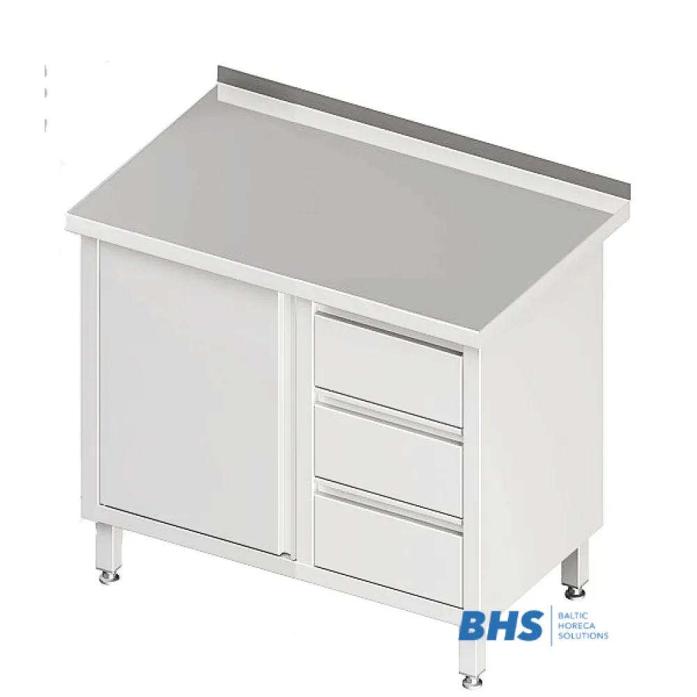 Table with 3 drawers and shutting door 900mm