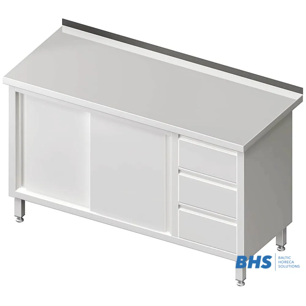 Table with 3 drawers and 2 sliding doors 1300 mm
