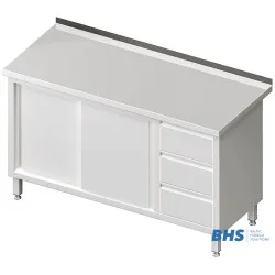 Table with 3 drawers and 2 sliding doors 1200 mm