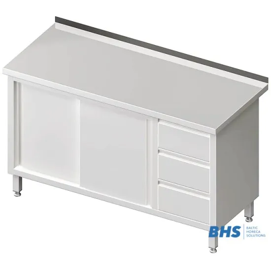 Table with 3 drawers and 2 sliding door
