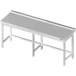 Stainless steel table with frame and side 2000