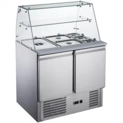 Cooling counter with showcase 10 x GN1/4