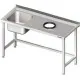 Table with sink and waste hole