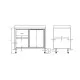 Cupboard with sliding doors H-810 mm