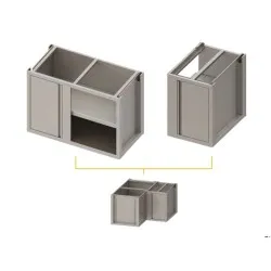 Corner cupboard with doors H-660 mm