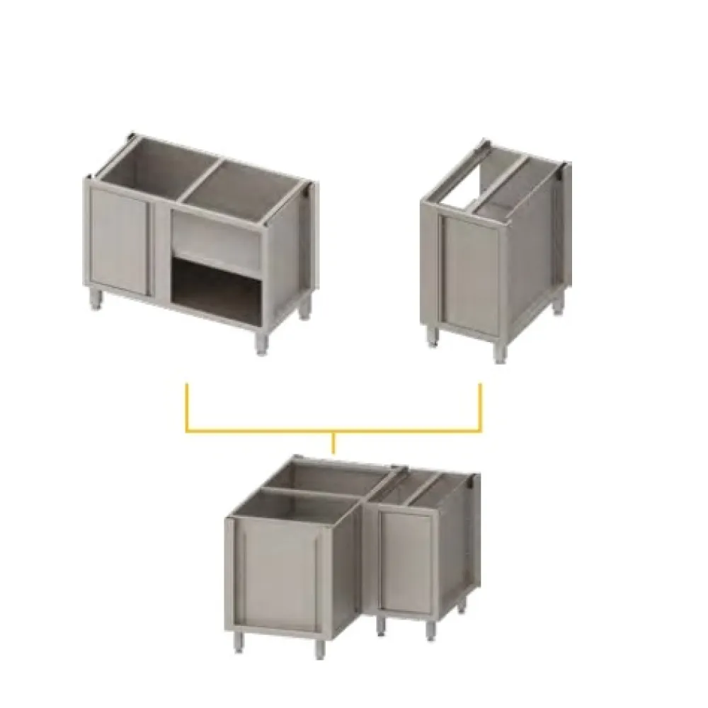 Corner cupboard with doors H-810 mm