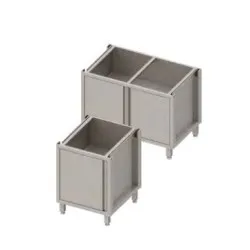 Cupboard with wing doors H-810 mm