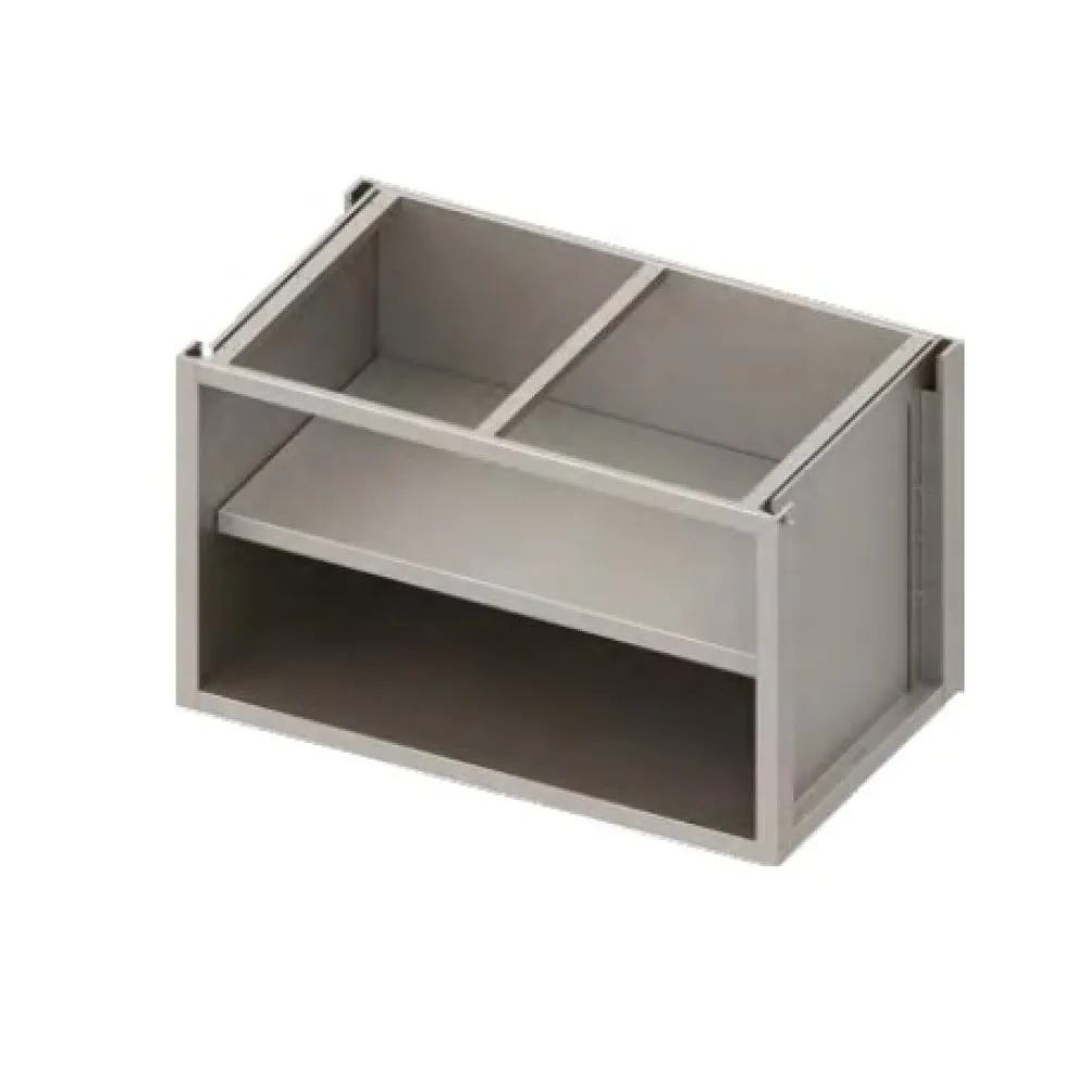 Open cupboard with two shelves H-660 mm