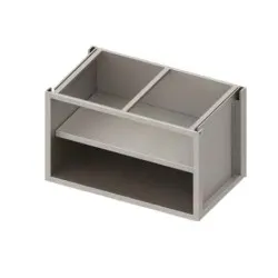 Open cupboard with two shelves H-660 mm