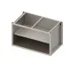 Open cupboard with two shelves H-660 mm