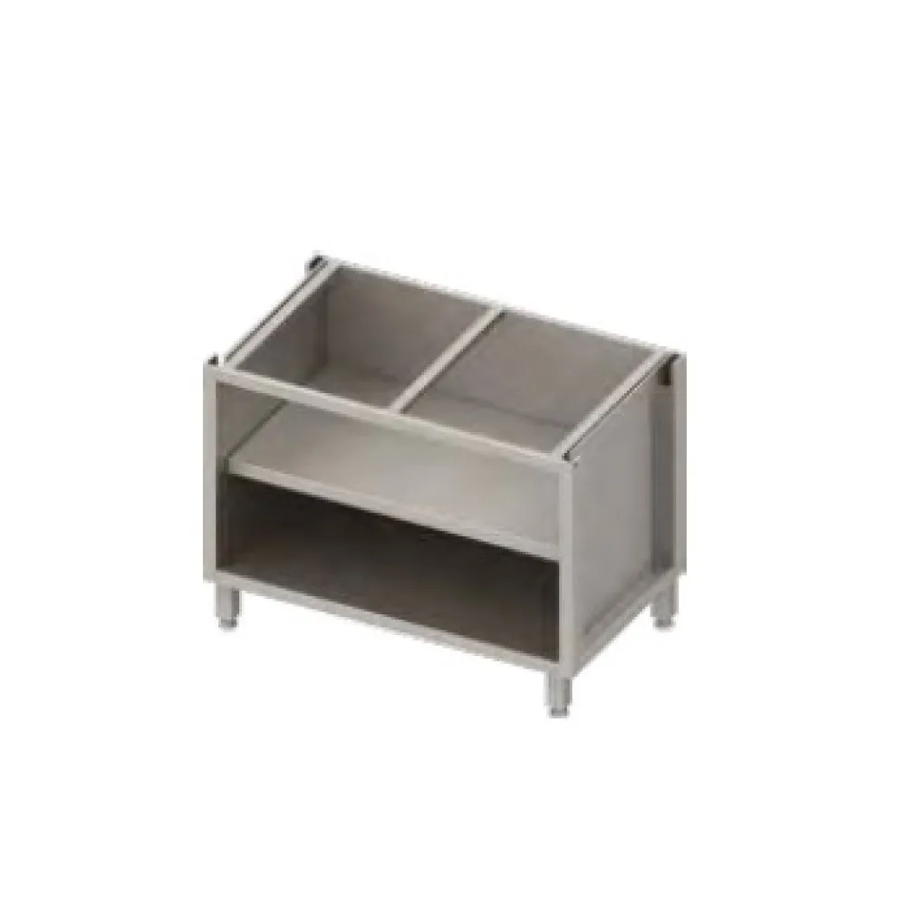 Open cupboard with two shelves H-810 mm