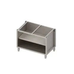 Open cupboard with two shelves H-810 mm
