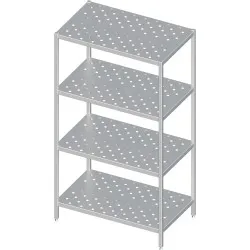Easy assemble perforated  shelf H- 1800mm , depth 600 mm