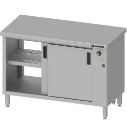 Interior table with heating cupboard sliding door 1500 Pass-Through