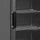 Black display freezer with a heated glass door, 270l