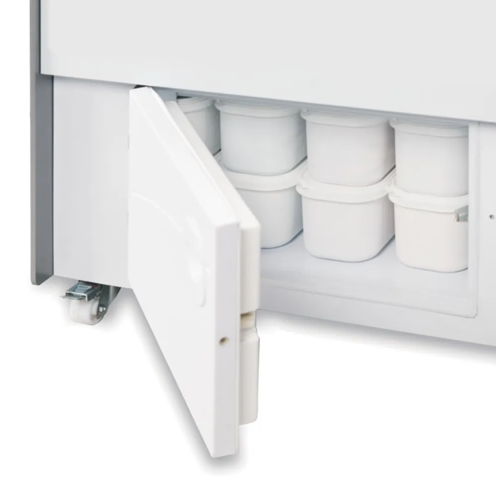 Ice cream freezer with low front glass 255l
