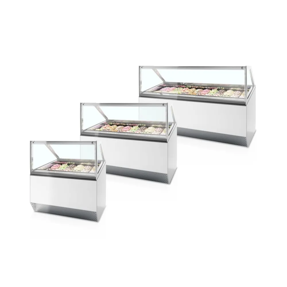 Ice cream freezer with flat glass 1.43 m²