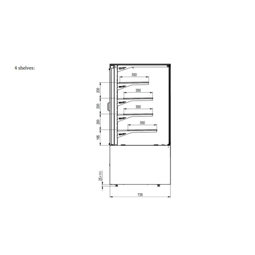 Patisserie showcase PANORAMA HIGH 1000 HEOSONE SELF SERVICE