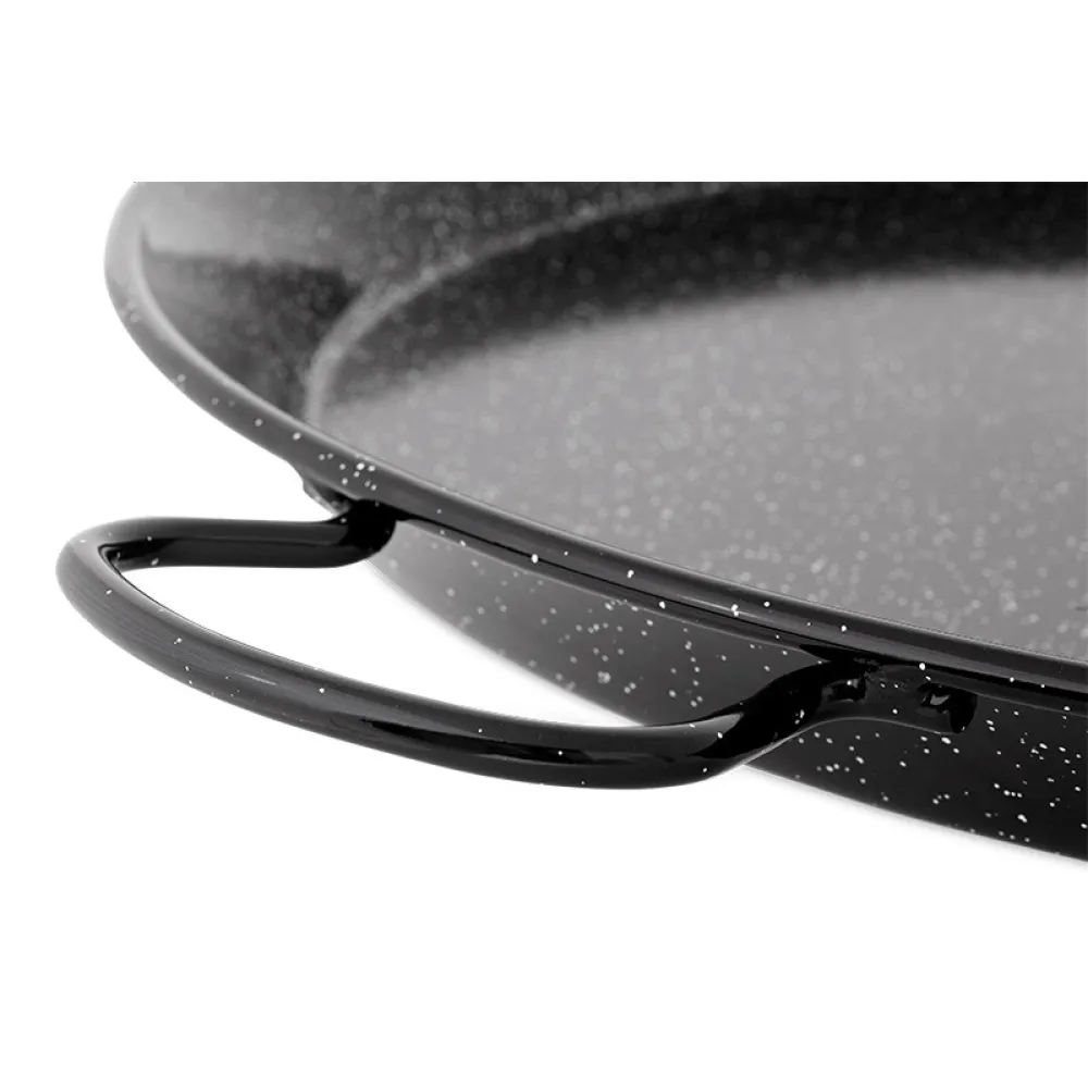 Paella pan from enamelled steel 50 cm