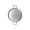 Polished steel paella pan for induction 42cm