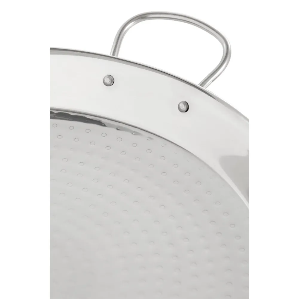 Vaello Stainless Steel Paella Pan for Flame Cooking