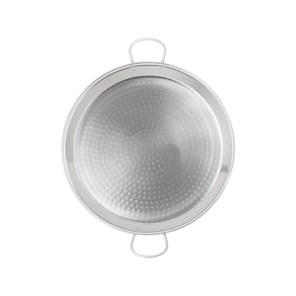 Vaello Stainless Steel Paella Pan for Flame Cooking