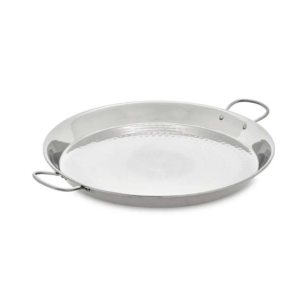 Vaello Stainless Steel Paella Pan for Flame Cooking
