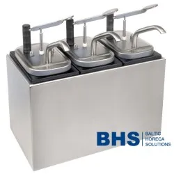 Sauce dispenser with 3 pumps