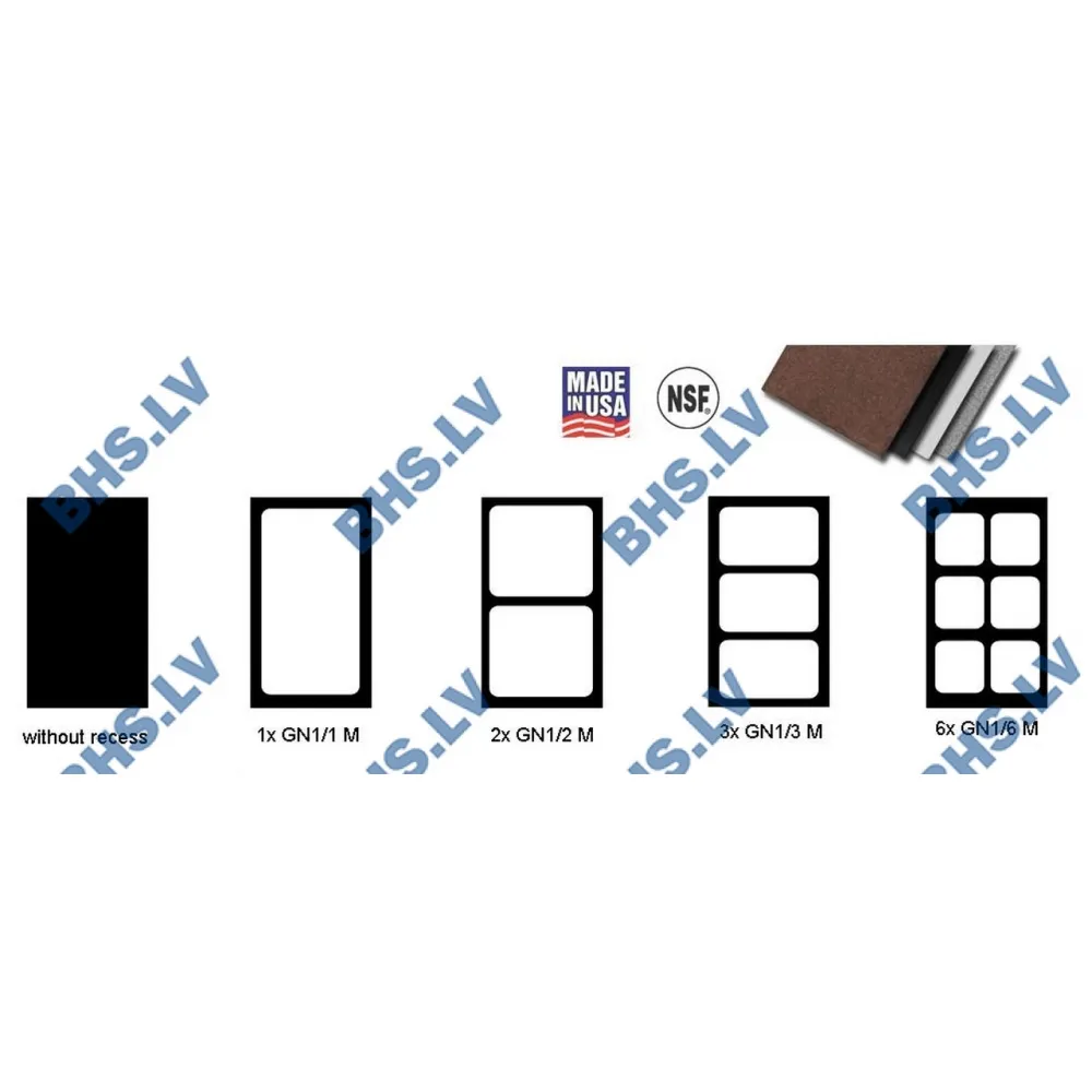Decorative panel for GN1/1 containers