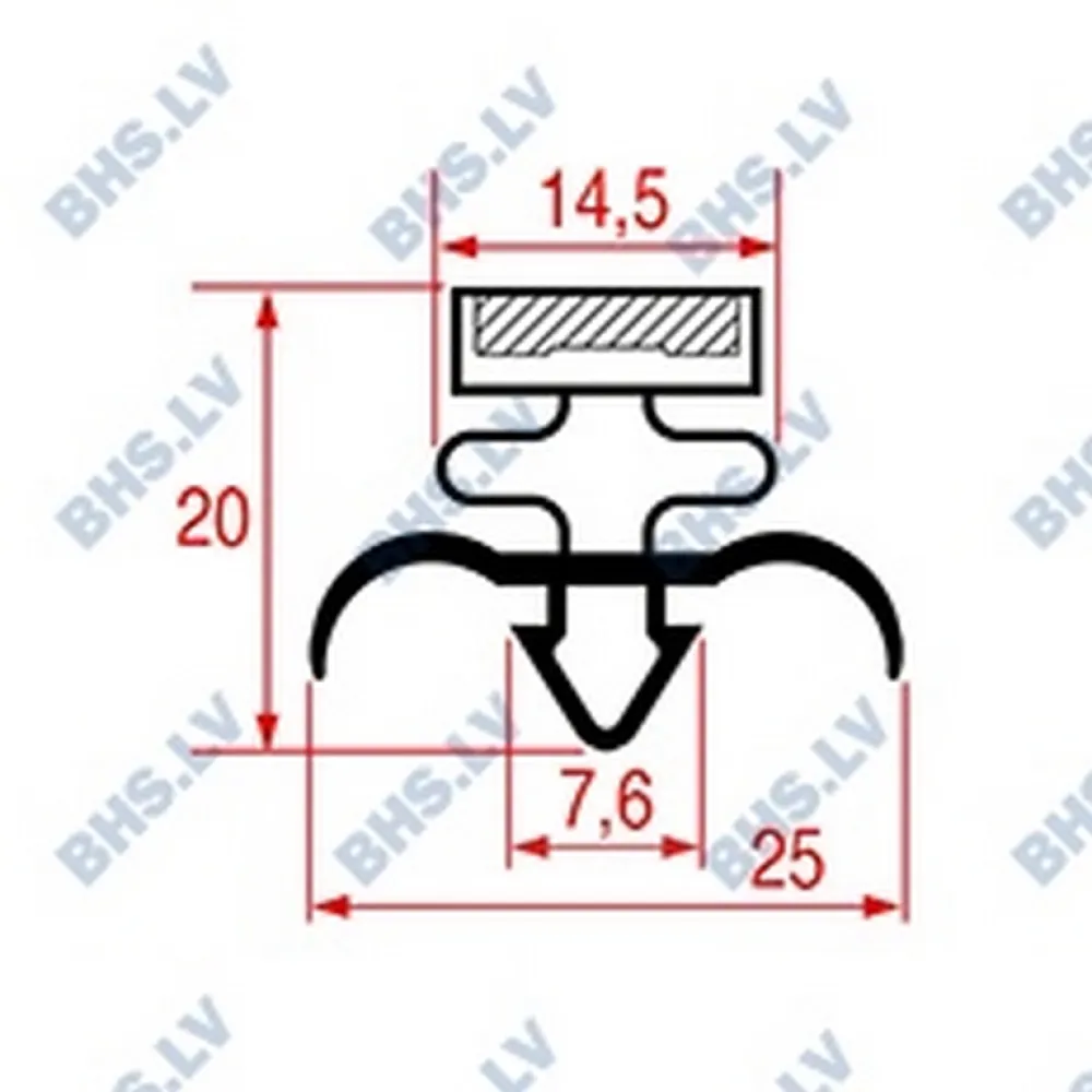 SNAP-IN GASKET 1444x464 mm