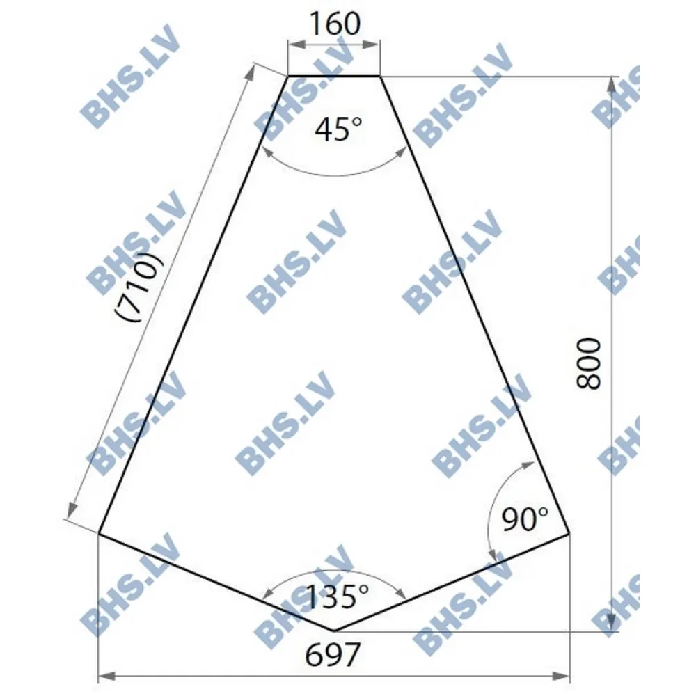 Corner table inner 45