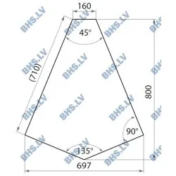 Corner table inner 45
