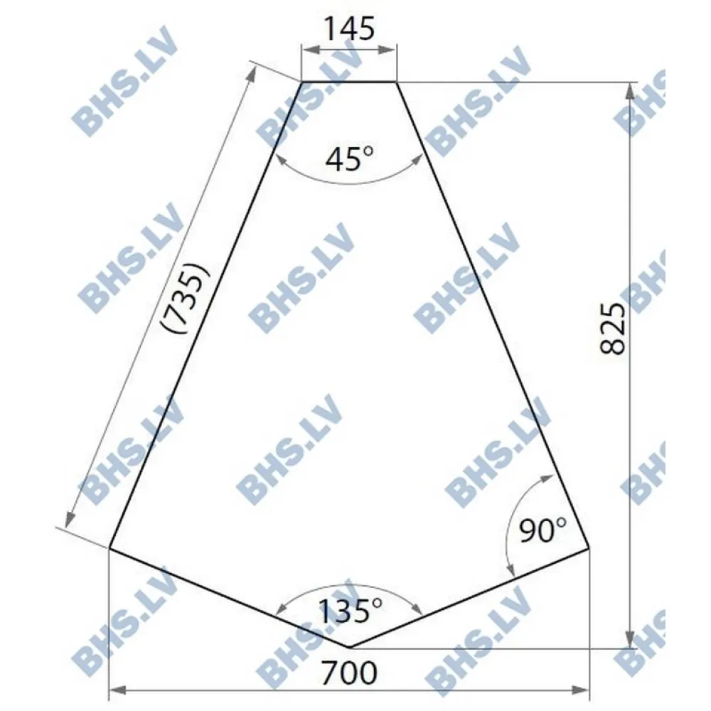 Corner table inner 45 with shelf