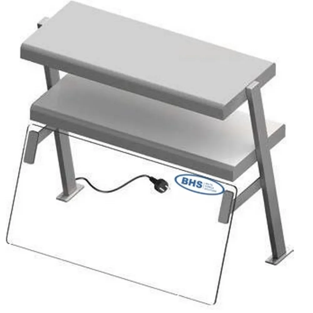 Protection glass with double heated shelf 975-45