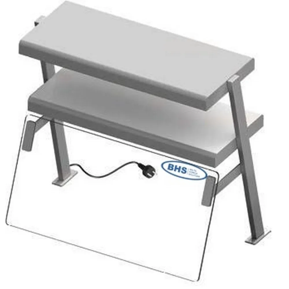 Protection glass with double shelf and LED 1107-45