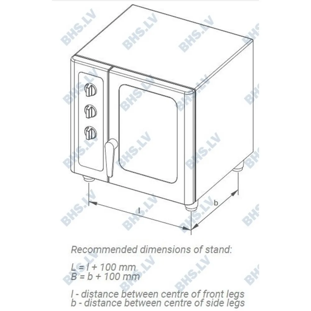 Universal stand for convection oven 1000-9