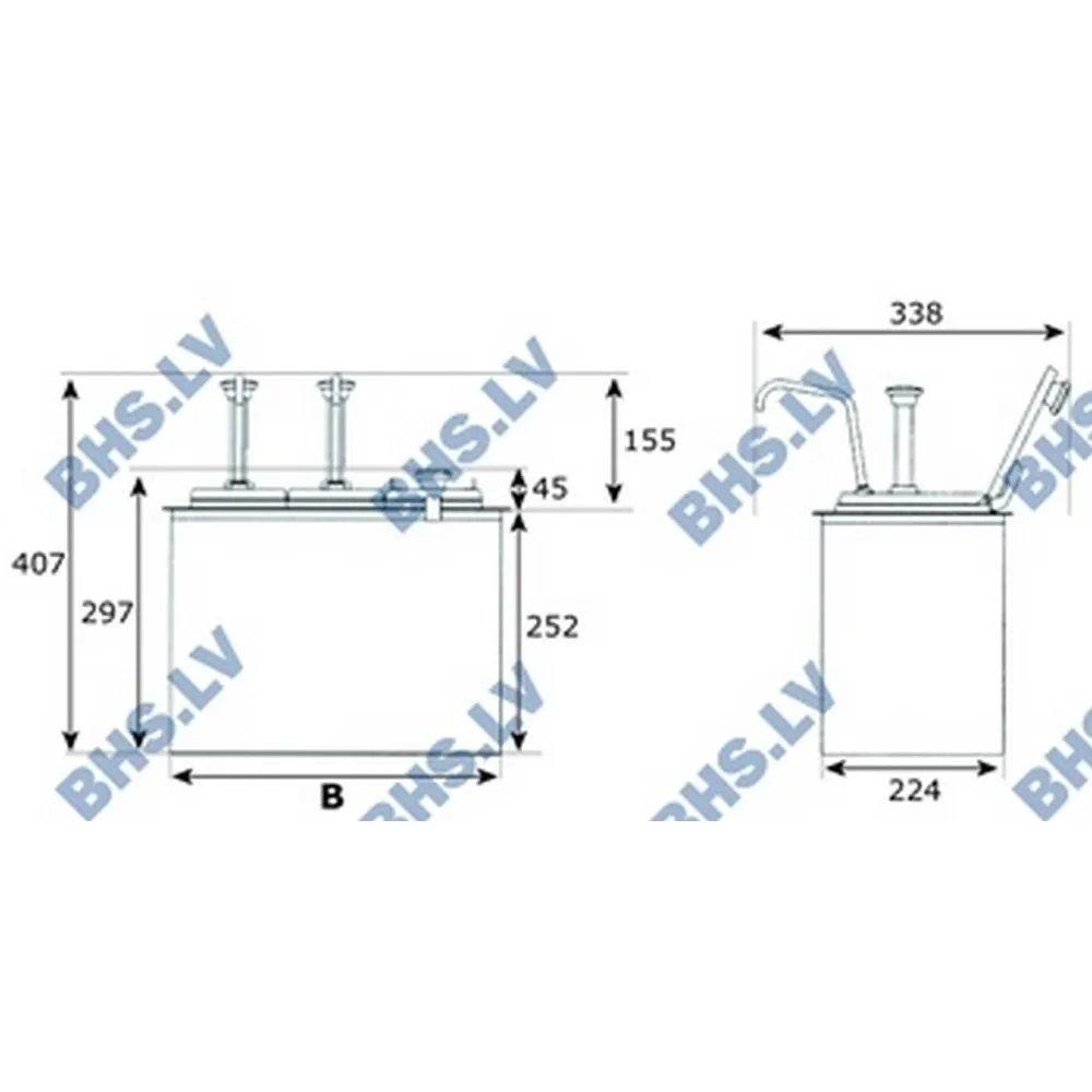 Dispensers with insulation with 3 pumps