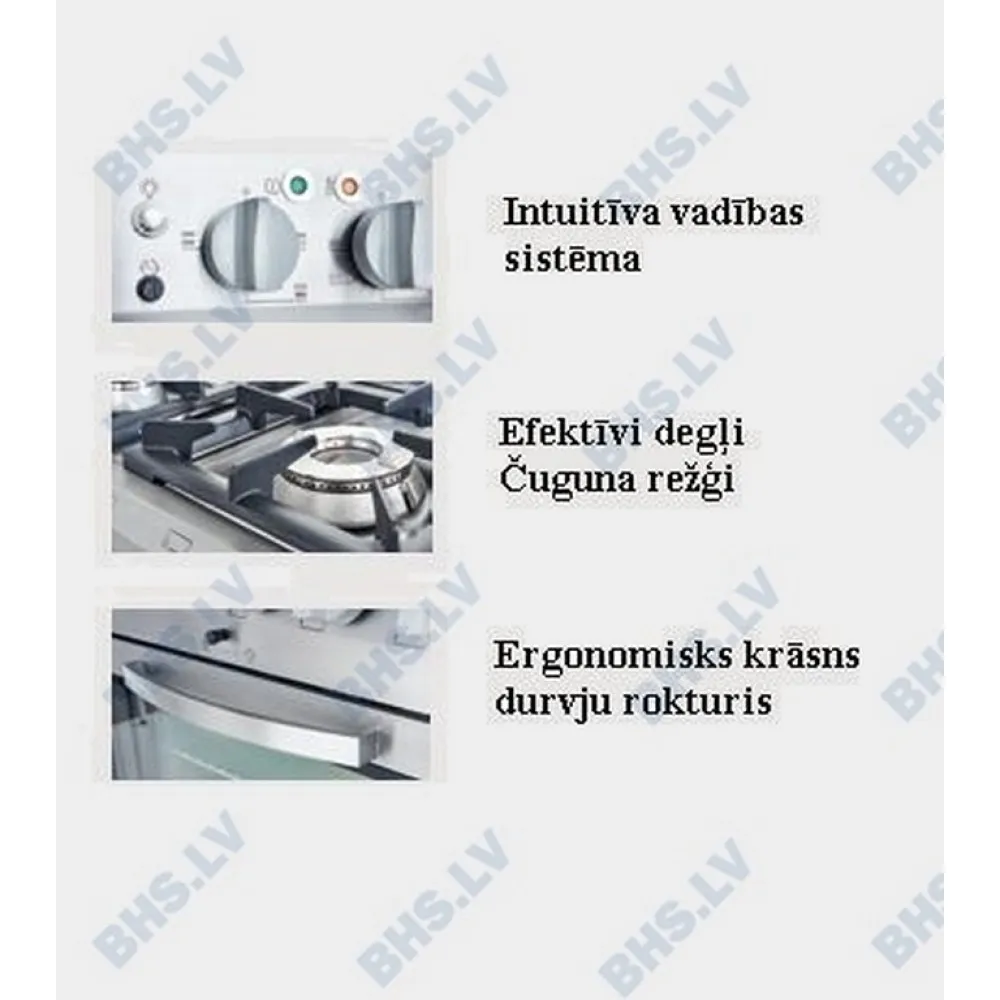Gas stove with electric oven 32.5/7 kW