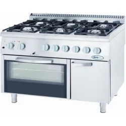 Gas cooker with convection oven 36.5/7 kW