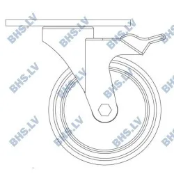 Set of galvanized wheels RC 125 mm