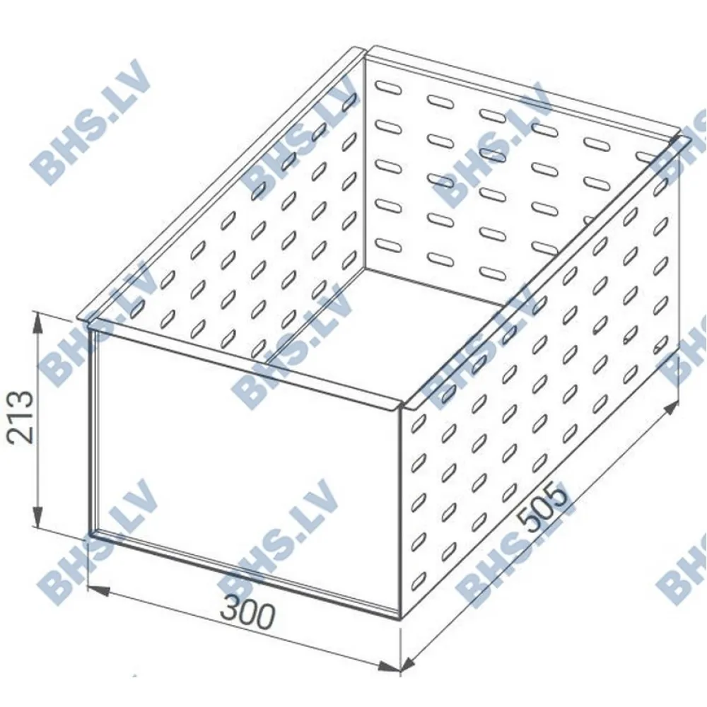 Perforated insert for large drawers